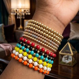 Vibrant Crystal Beaded Bracelets